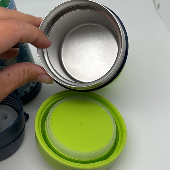 Pottery Barn Kids Mackenzie Water Bottle and Hot & Cold Container Blue Green - Picture 4 of 7